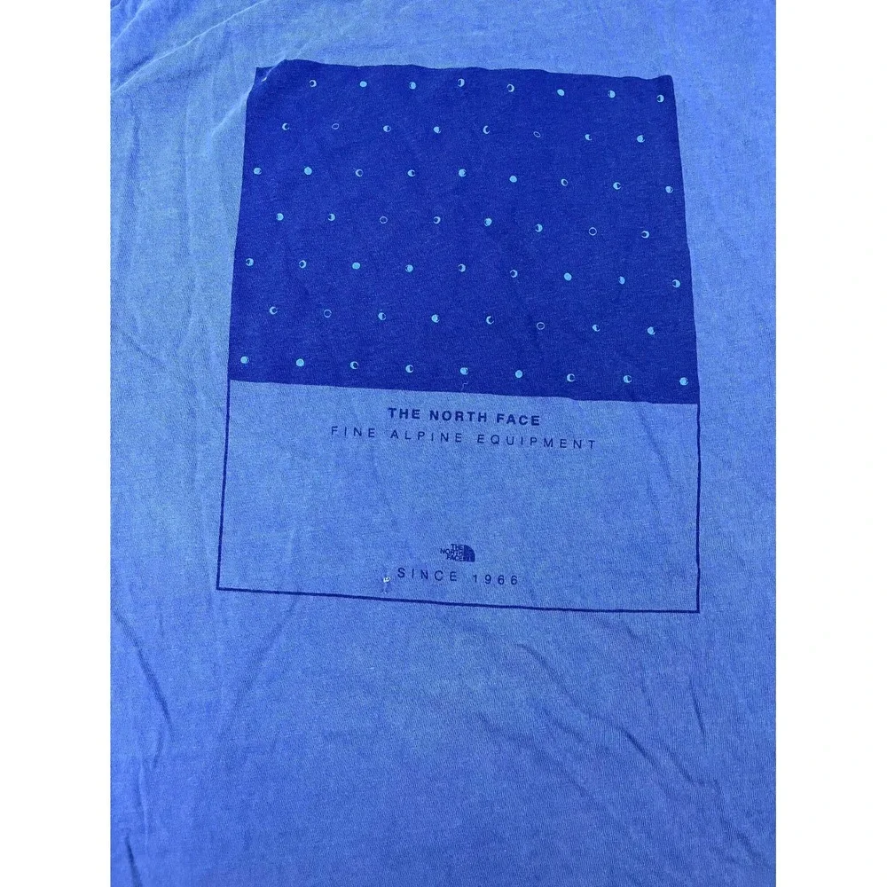 The North Face Standard Fit T Shirt Mens M Blue Graphic Fine Alpine Equipment
